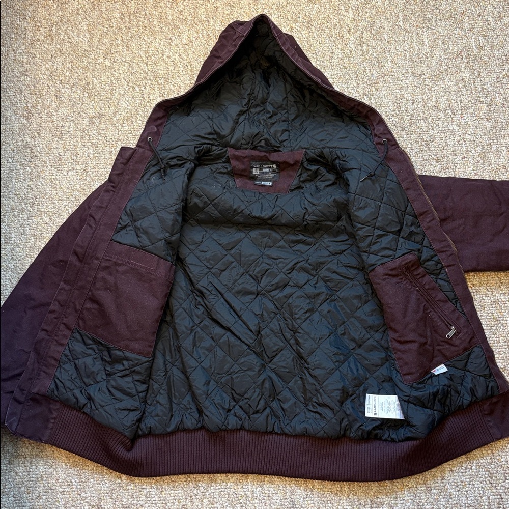 Carhartt Dark Purple Hooded Jacket - Picture 3 of 4